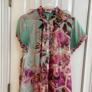 Johnny Was Hunny Nahia Silk Tunic - Size Medium